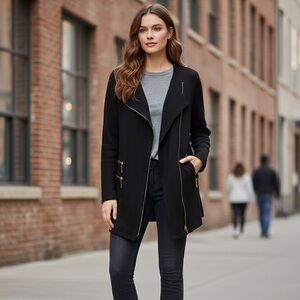 INC BLACK AND GOLD BLAZER size L